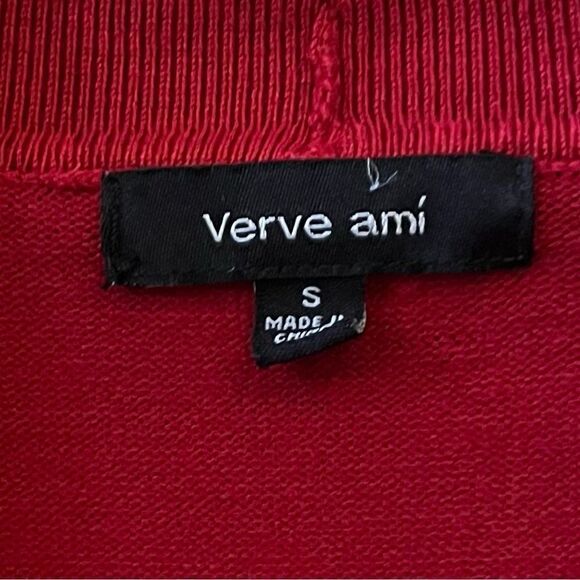 Verve Ami Shawl Collar Open Cardigan Sz S Red - Picture 4 of 8
